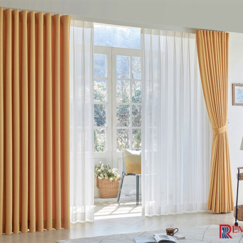 Rèm Vải Màu Vàng Yellow 04