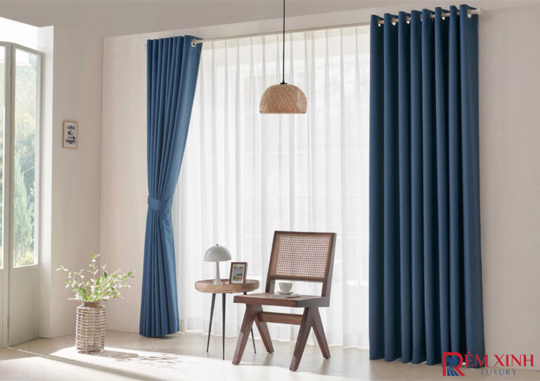 Rèm Vải Deep Blue - Màu Xanh Đậm - NHÀ PHÂN PHỐI VÀ THI CÔNG RÈM CỬA ...