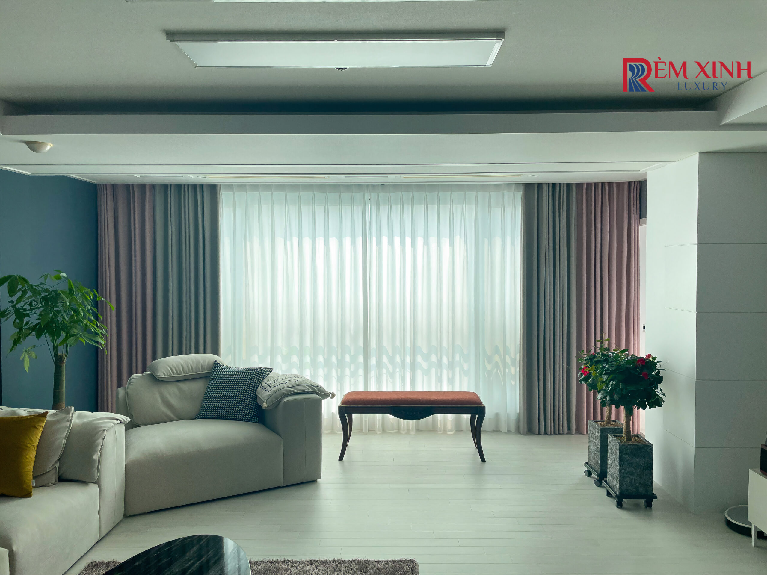 Rèm Vải nhập khẩu sử dụng cho phòng khách